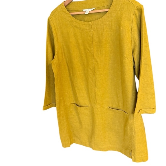 Seasalt Cornwall size 10 NWOT Elegant Mustard Yellow Women's Tunic- brighter… - Picture 2 of 15